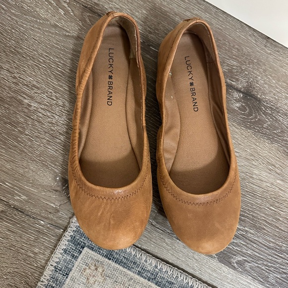 Lucky Brand | Brown Leather Flats | Size 7.5 - Picture 2 of 3